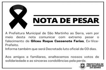 NOTA DE PESAR