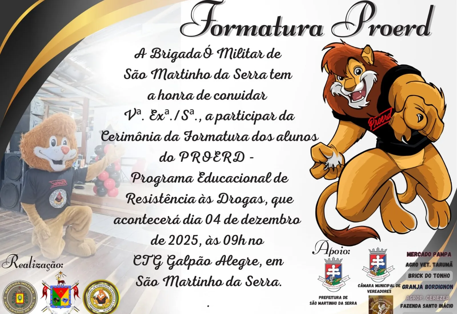 Convite para o Evento do PROERD